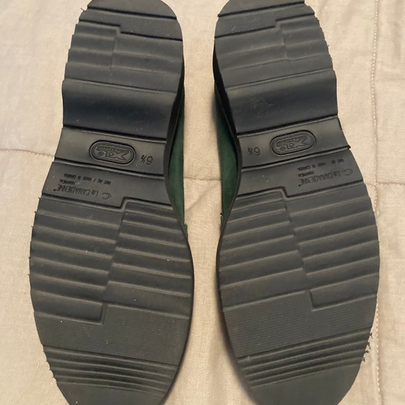 LA CANADIENNE, NEW Hedy Suede Loafer Dark green size 6 1/2 - Picture 3 of 4
